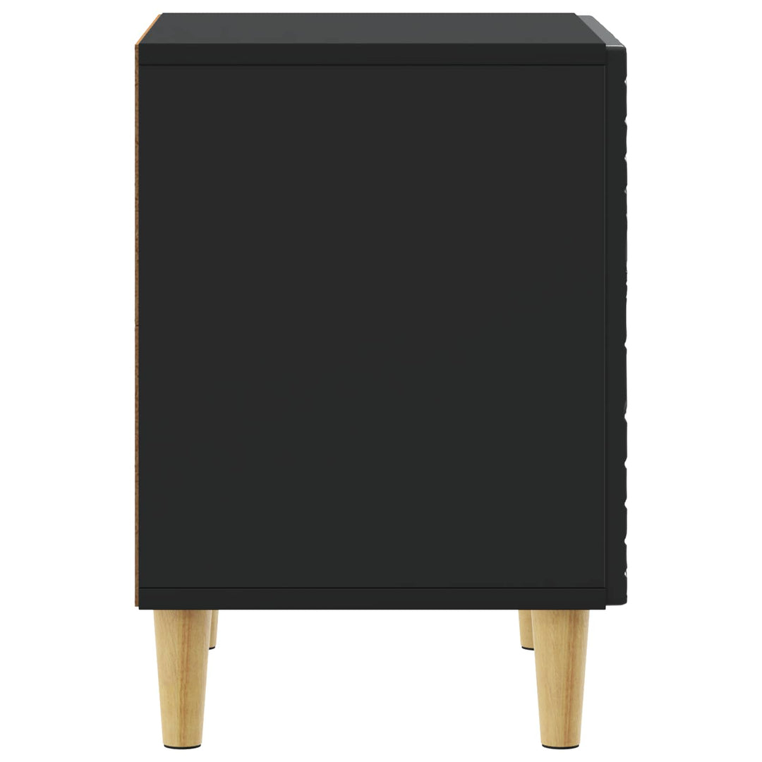 Sengebord Sort 43 x 34,5 x 50 cm Konstrueret træ