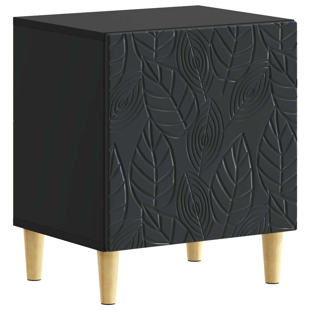 Sengebord 2 pcs Sort 43 x 34,5 x 50 cm Konstrueret træ