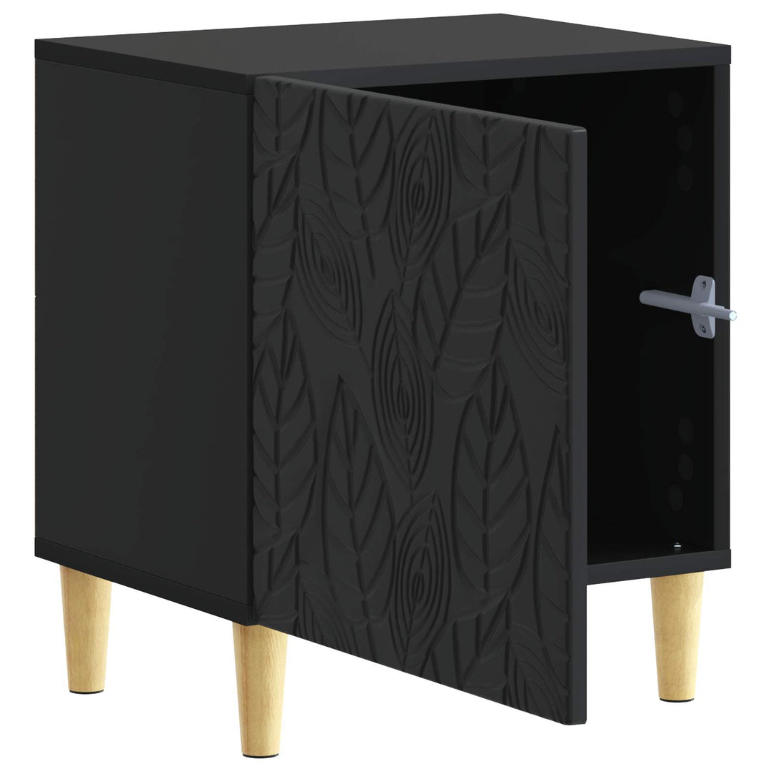 Sengebord 2 pcs Sort 43 x 34,5 x 50 cm Konstrueret træ