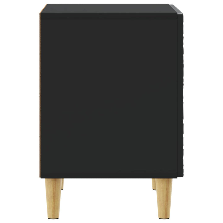 Sengebord 2 pcs Sort 43 x 34,5 x 50 cm Konstrueret træ