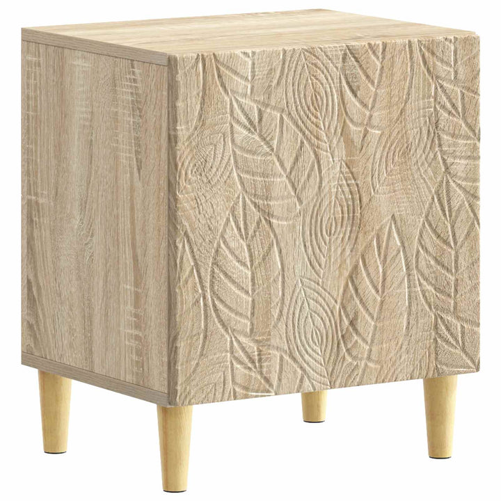 Sengebord 2 pcs Sonoma-eg 43 x 34,5 x 50 cm Konstrueret træ