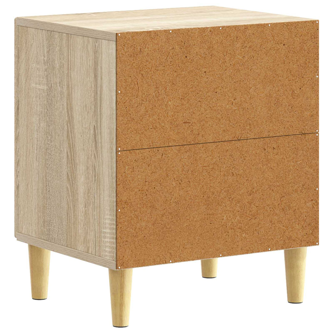 Sengebord 2 pcs Sonoma-eg 43 x 34,5 x 50 cm Konstrueret træ