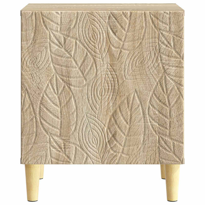 Sengebord 2 pcs Sonoma-eg 43 x 34,5 x 50 cm Konstrueret træ