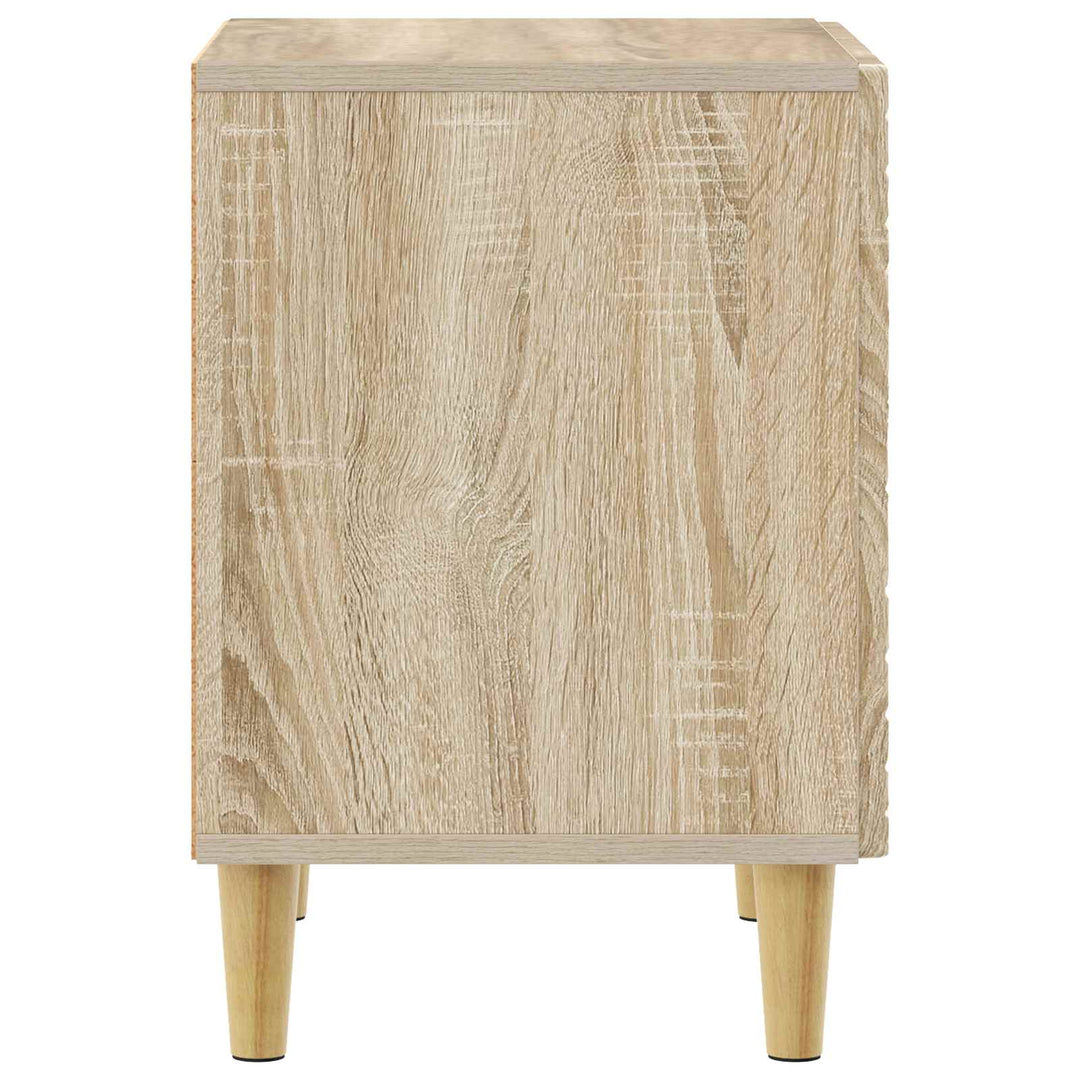 Sengebord 2 pcs Sonoma-eg 43 x 34,5 x 50 cm Konstrueret træ