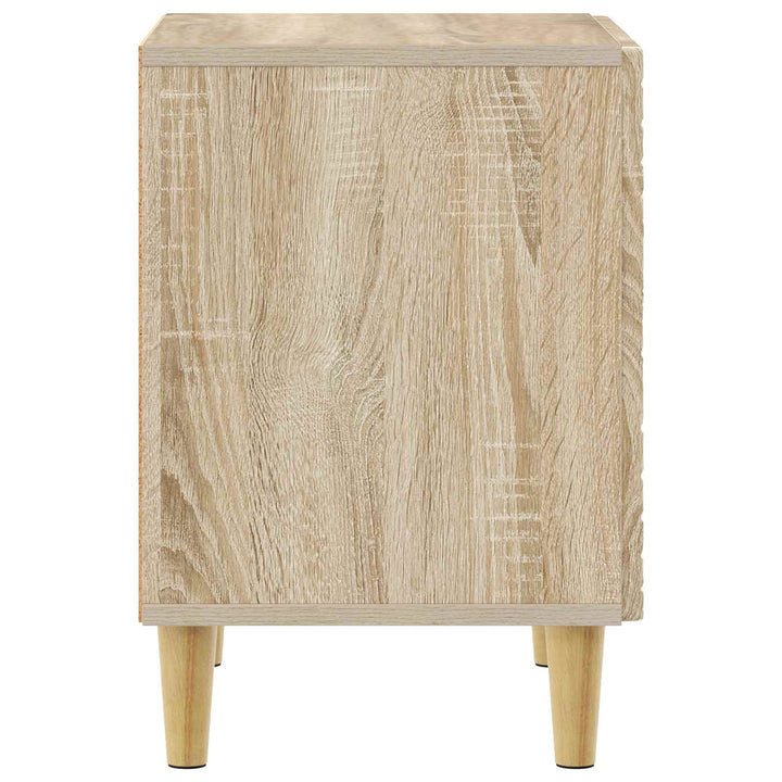 Sengebord 2 pcs Sonoma-eg 43 x 34,5 x 50 cm Konstrueret træ