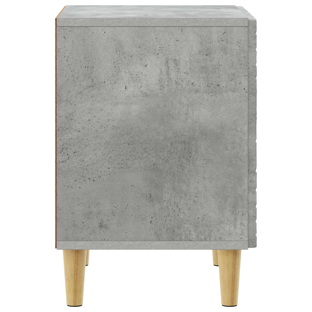 Sengebord Betongrå 43 x 34,5 x 50 cm Konstrueret træ