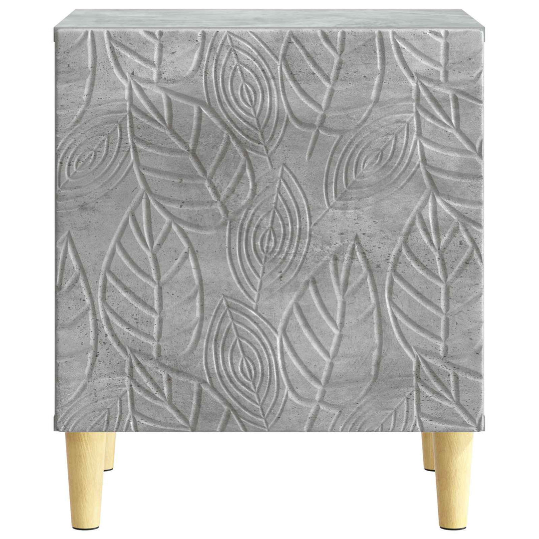 Sengebord 2 pcs Betongrå 43 x 34,5 x 50 cm Konstrueret træ