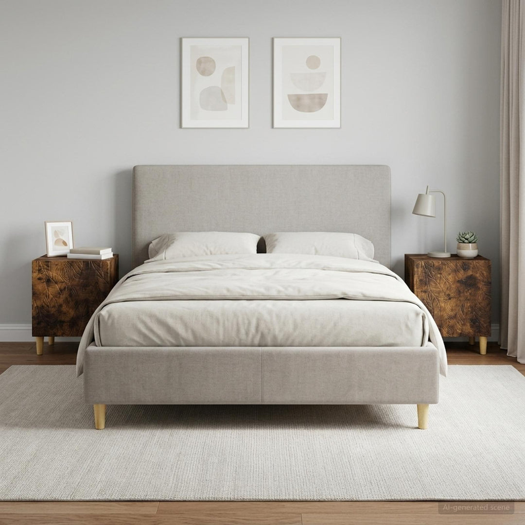 Sengebord 2 pcs Røget eg 43 x 34,5 x 50 cm Konstrueret træ