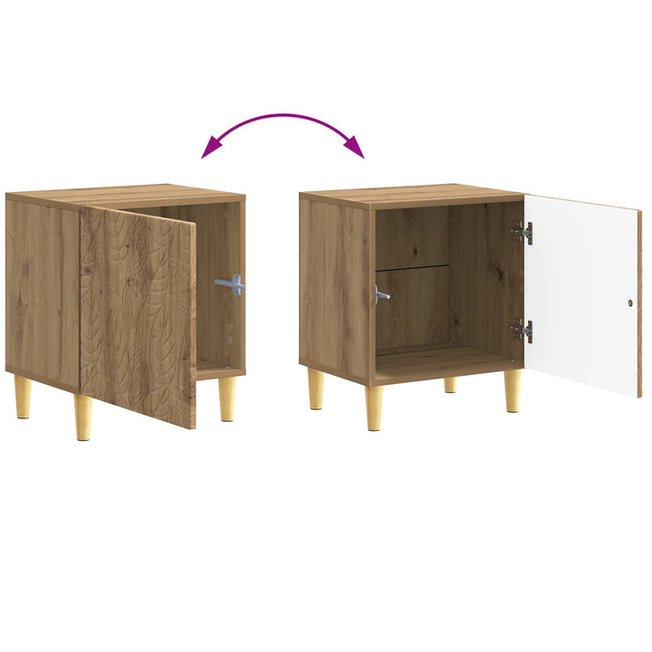 Sengebord Artisan-eg 43 x 34,5 x 50 cm Konstrueret træ