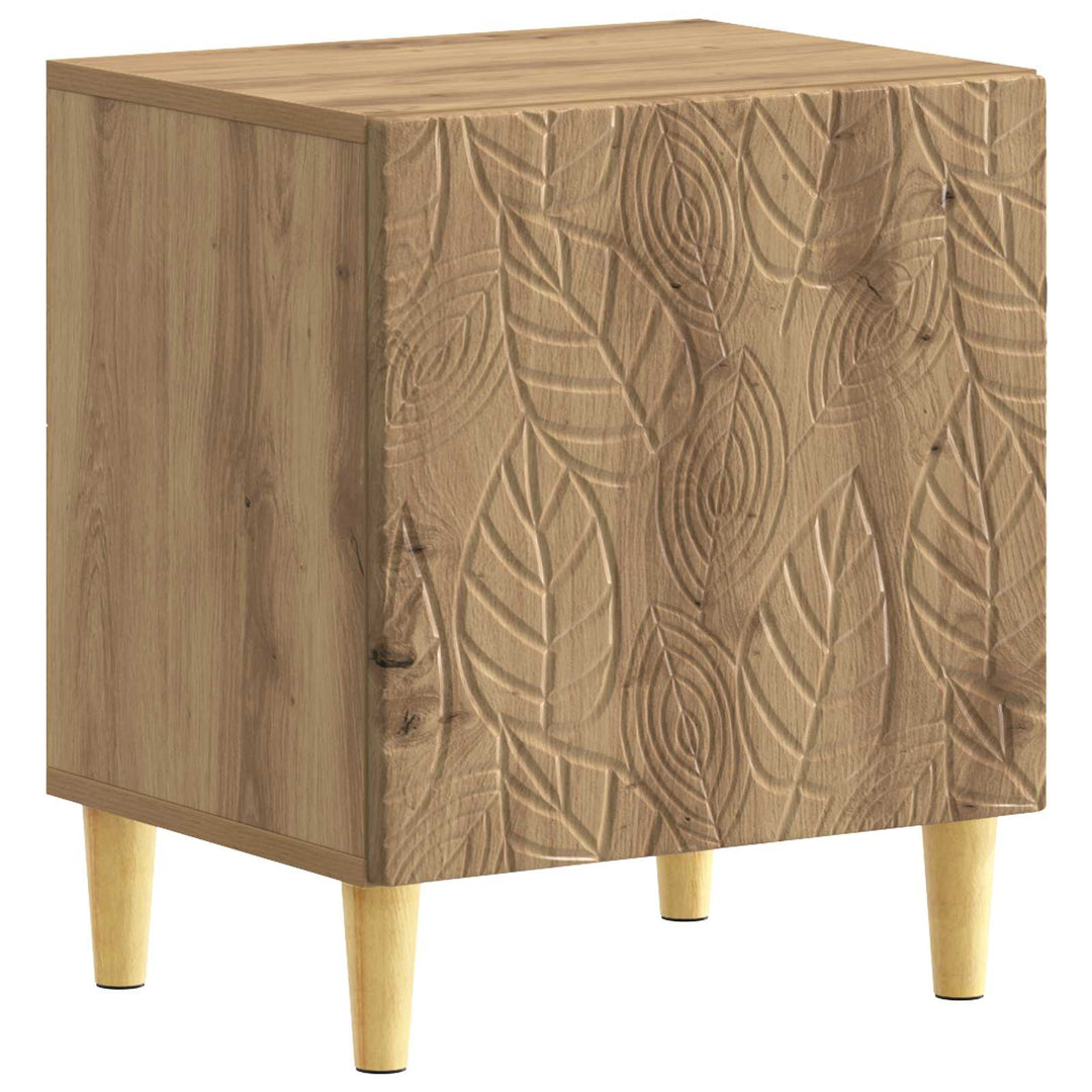 Sengebord 2 pcs Artisan-eg 43 x 34,5 x 50 cm Konstrueret træ