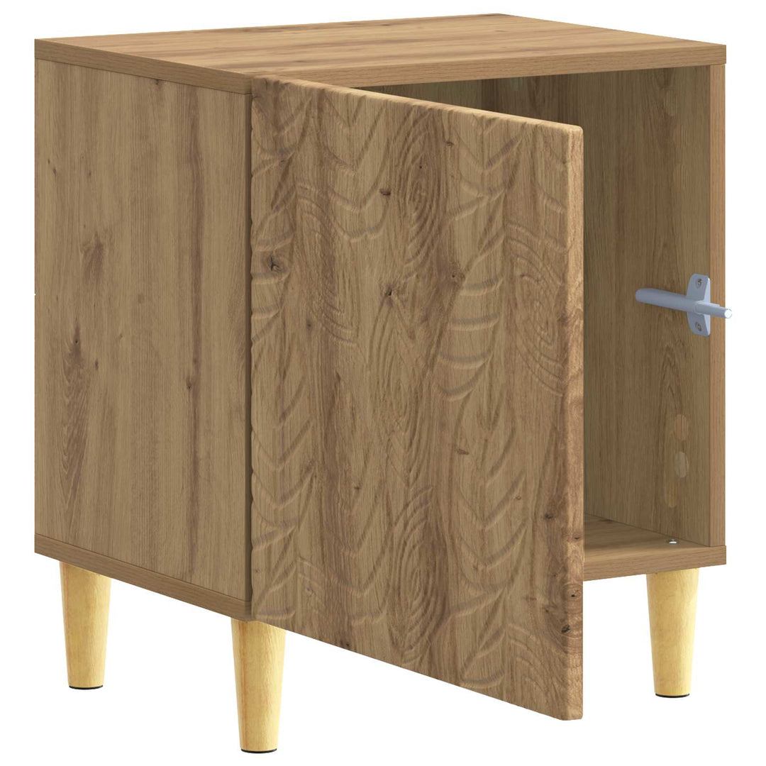 Sengebord 2 pcs Artisan-eg 43 x 34,5 x 50 cm Konstrueret træ