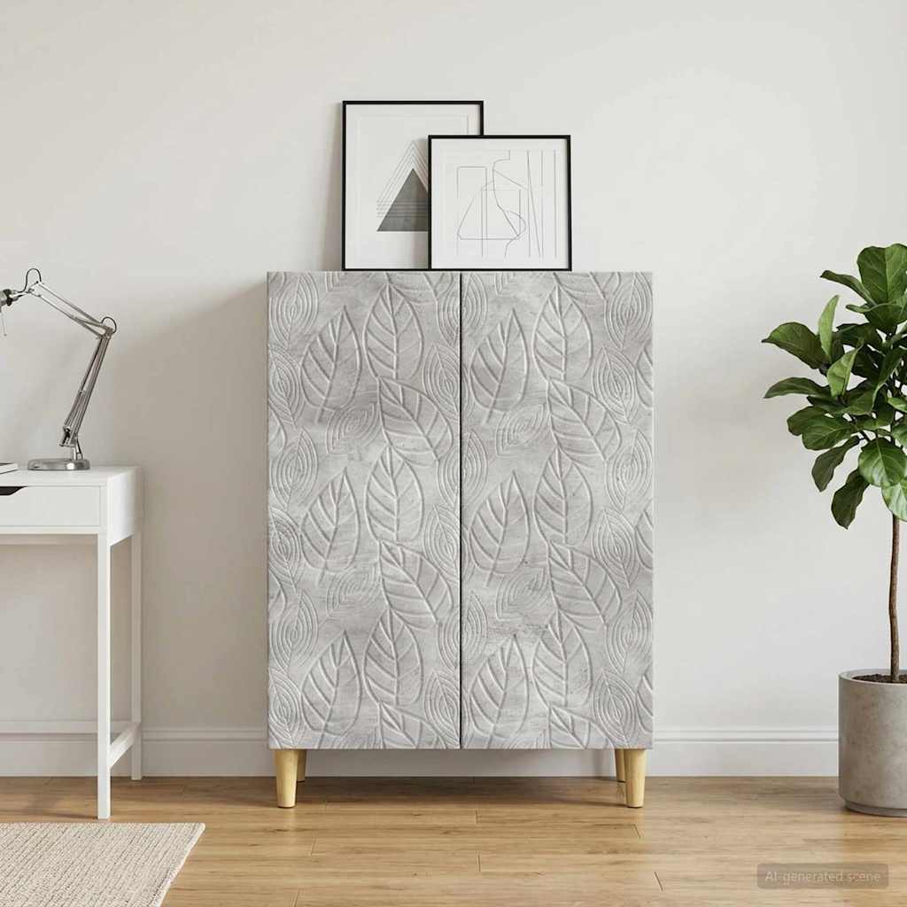 Sideboard Betongrå 66 x 34,5 x 90 cm Konstrueret træ