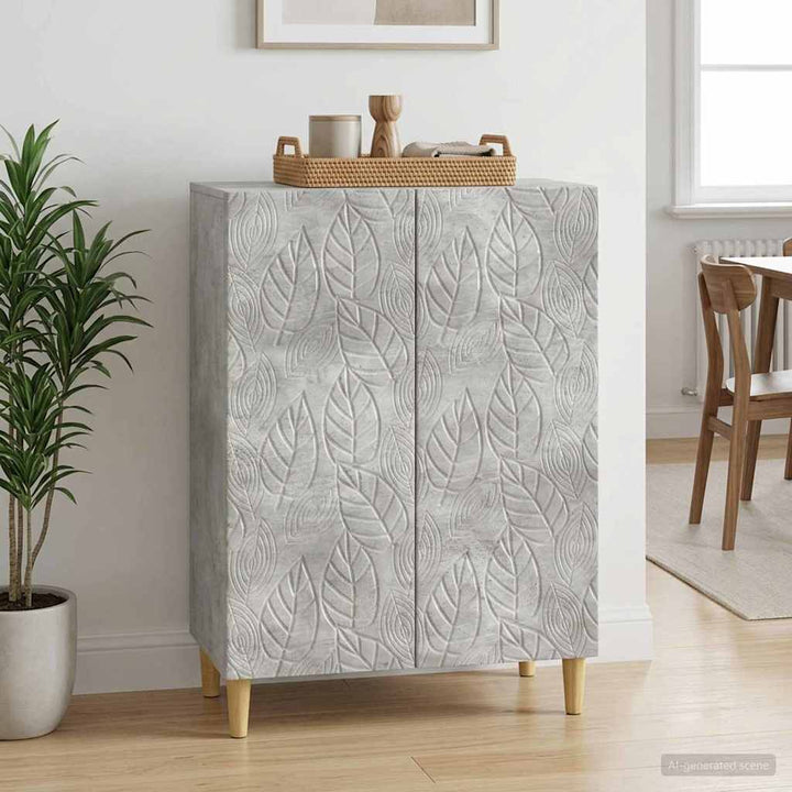 Sideboard Betongrå 66 x 34,5 x 90 cm Konstrueret træ