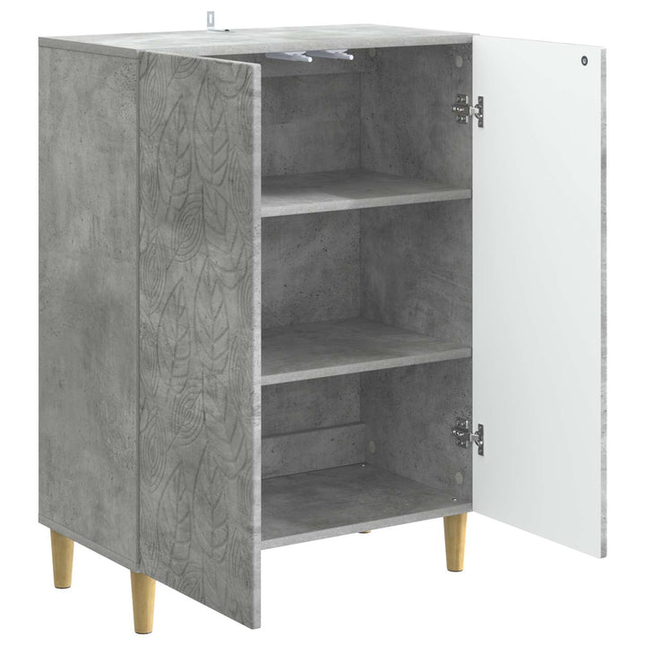 Sideboard Betongrå 66 x 34,5 x 90 cm Konstrueret træ