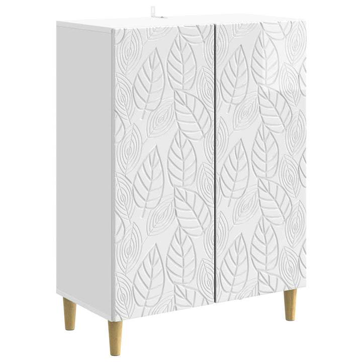 Sideboard Hvid højglans 66 x 34,5 x 90 cm Konstrueret træ