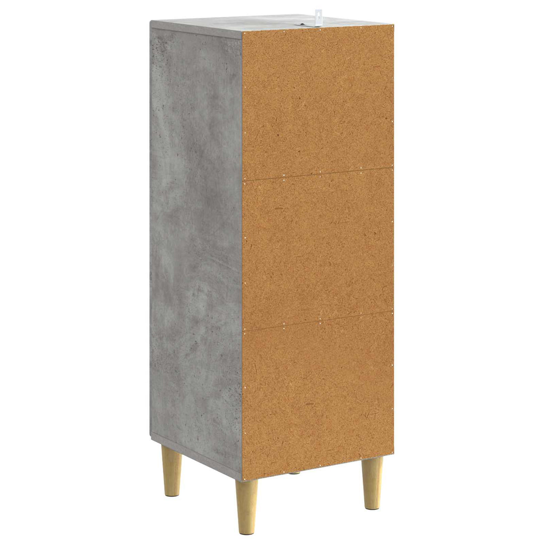 Sideboard Betongrå 33 x 34,5 x 90 cm Konstrueret træ