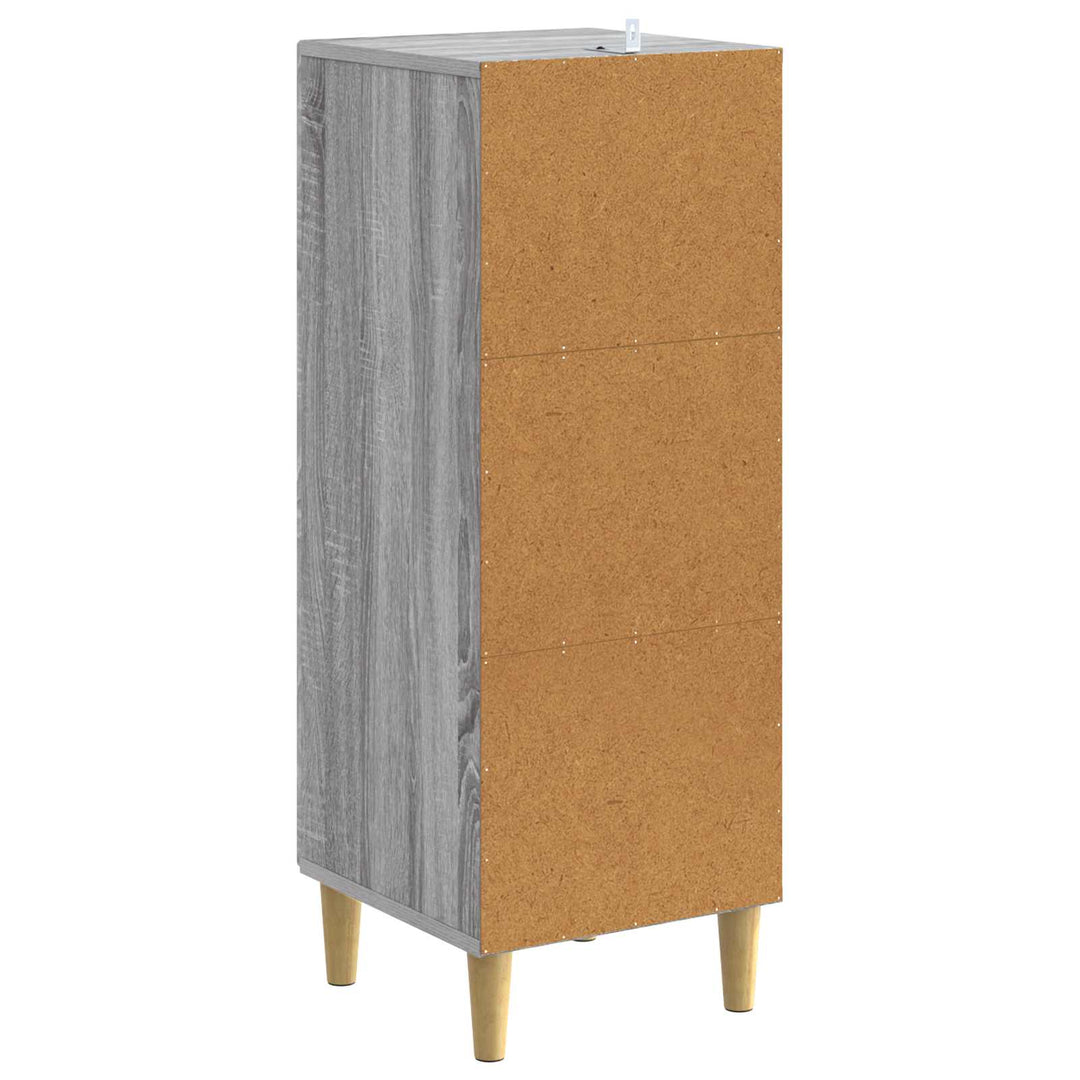 Sideboard Grå Sonoma 33 x 34,5 x 90 cm Konstrueret træ