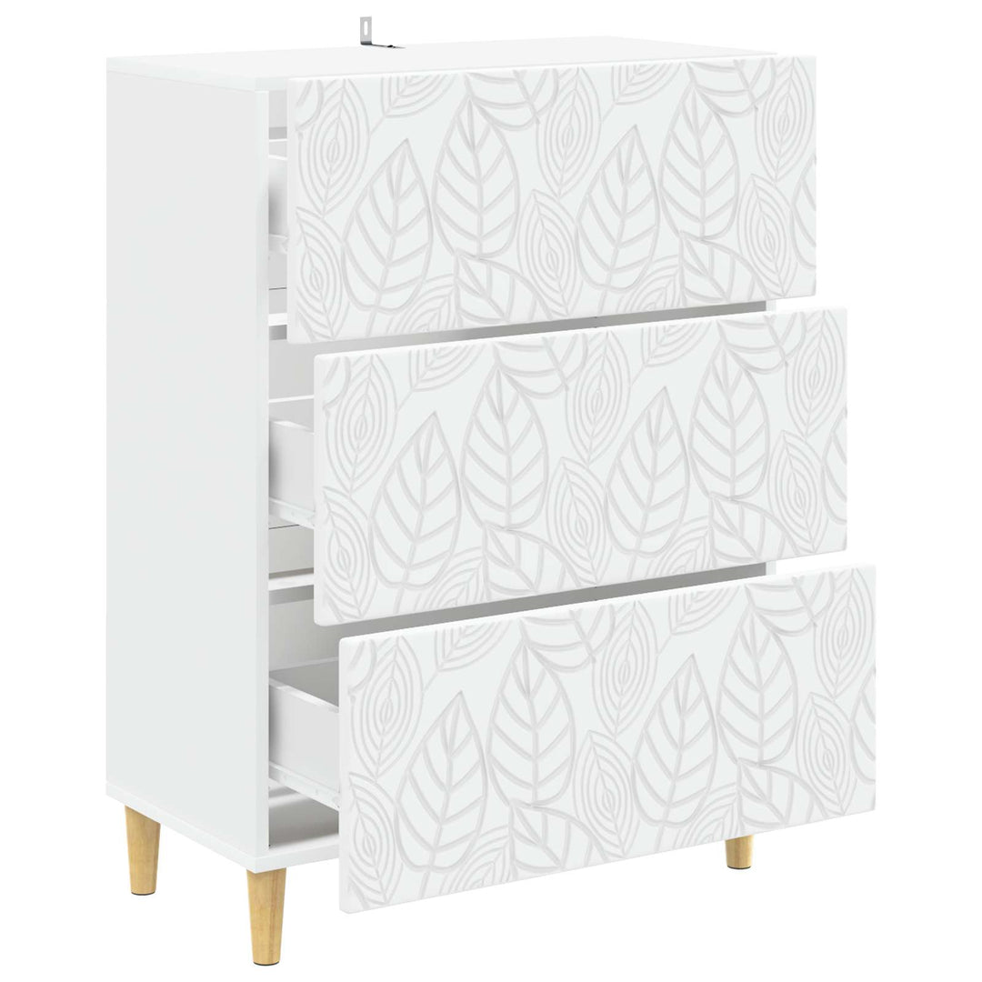 Skuffeskab Hvid 66 x 34,5 x 90 cm Konstrueret træ