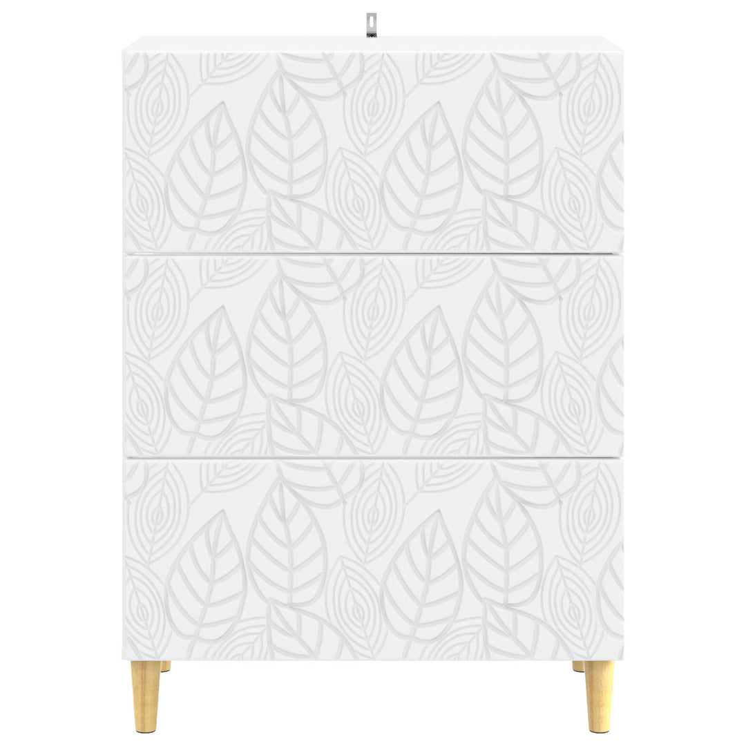 Skuffeskab Hvid 66 x 34,5 x 90 cm Konstrueret træ