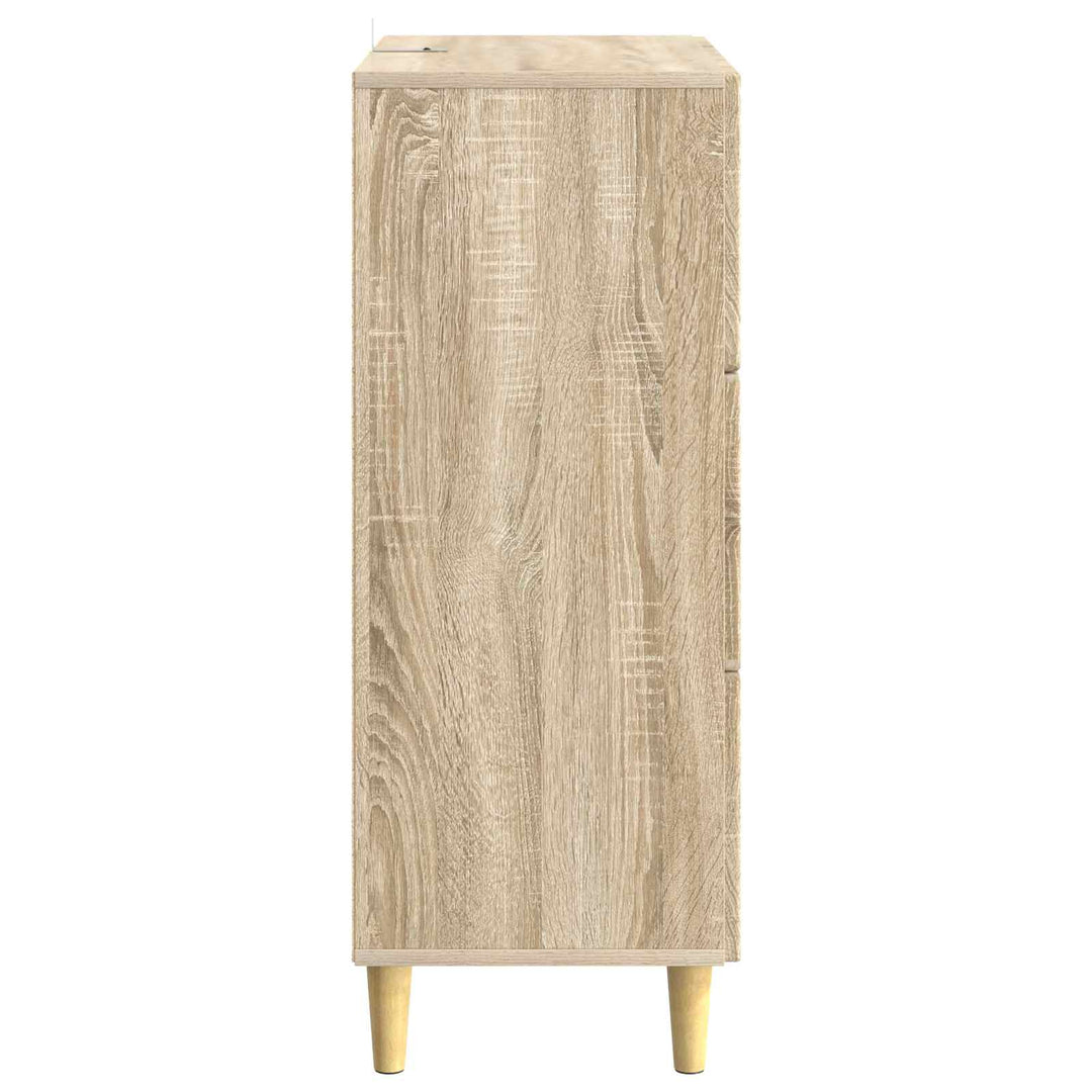 Skuffeskab Sonoma-eg 66 x 34,5 x 90 cm Konstrueret træ