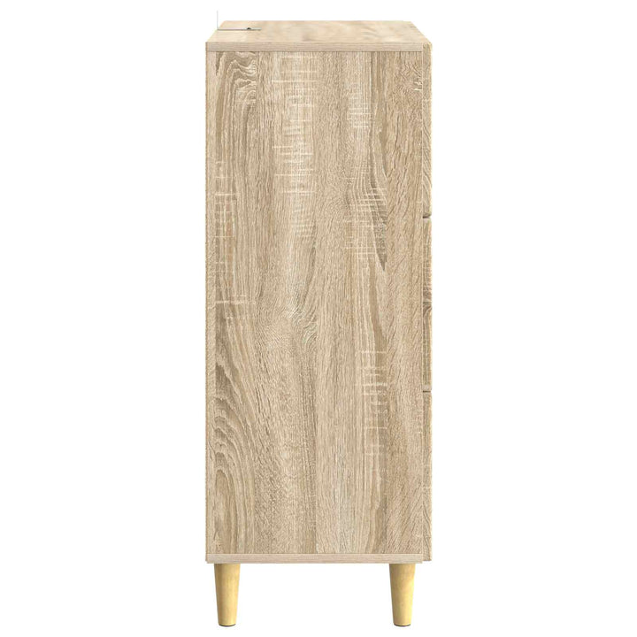 Skuffeskab Sonoma-eg 66 x 34,5 x 90 cm Konstrueret træ