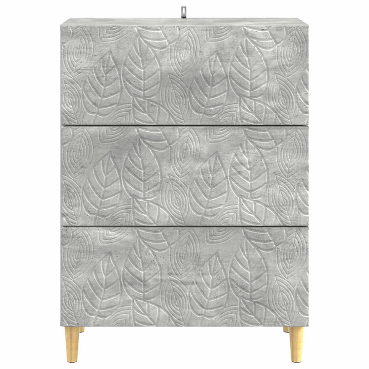 Skuffeskab Betongrå 66 x 34,5 x 90 cm Konstrueret træ