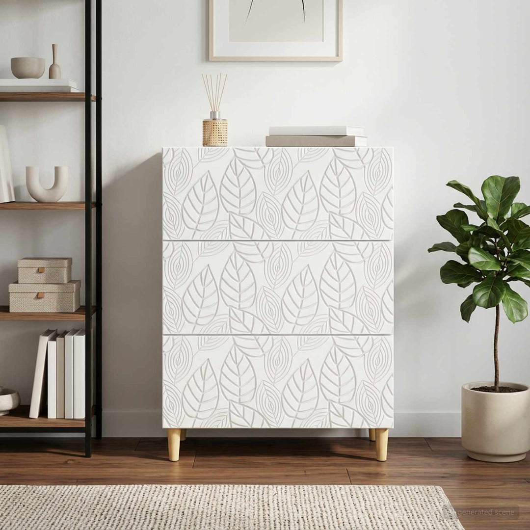Skuffeskab Hvid højglans 66 x 34,5 x 90 cm Konstrueret træ