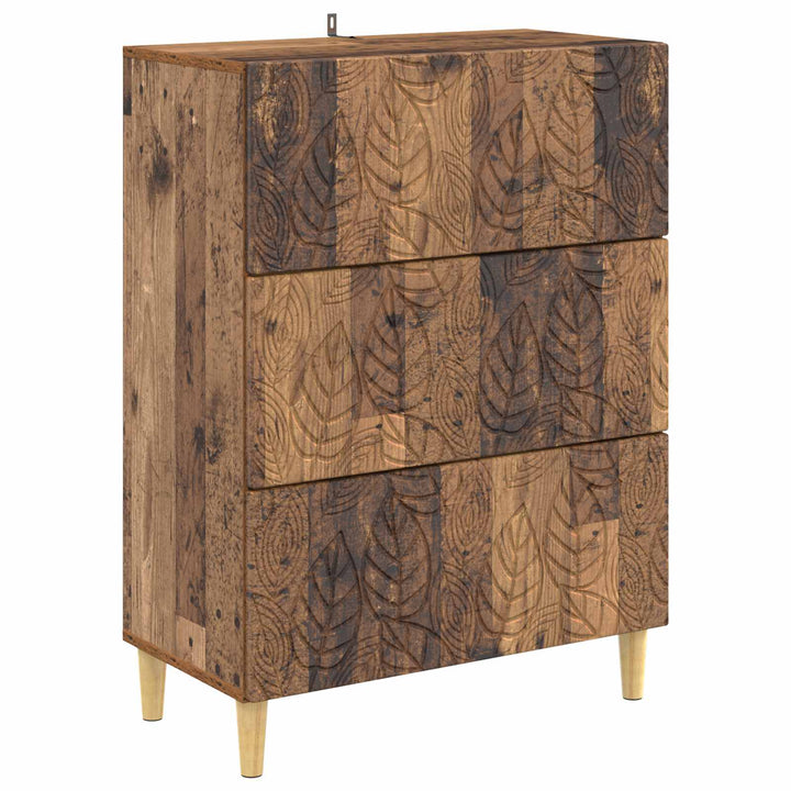 Skuffeskab Gammelt træ 66 x 34,5 x 90 cm Konstrueret træ