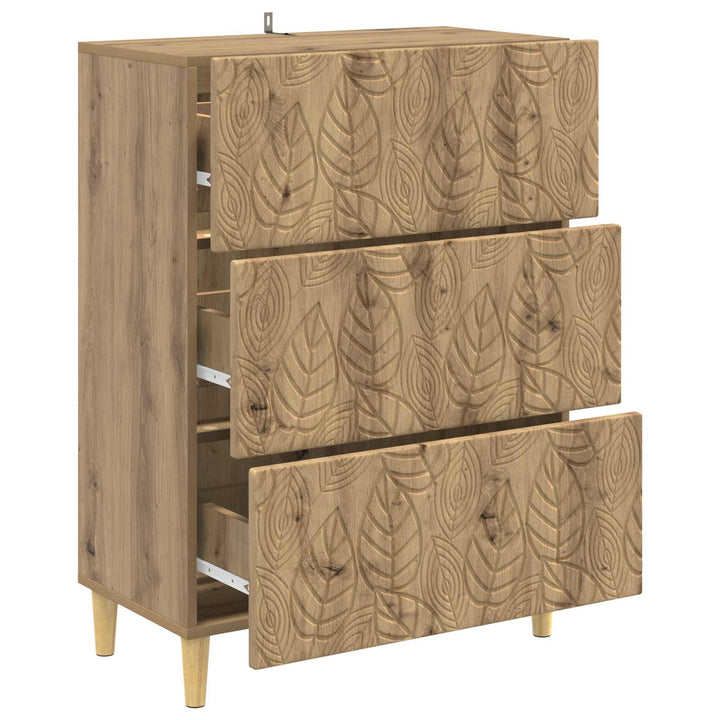 Skuffeskab 66 x 34,5 x 90 cm Konstrueret træ Artisan-eg