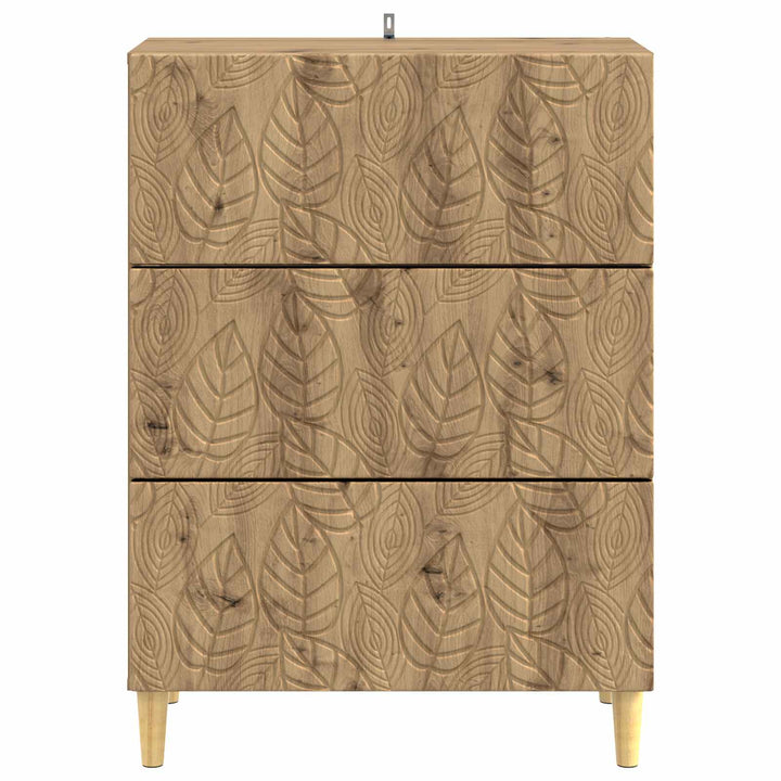 Skuffeskab 66 x 34,5 x 90 cm Konstrueret træ Artisan-eg