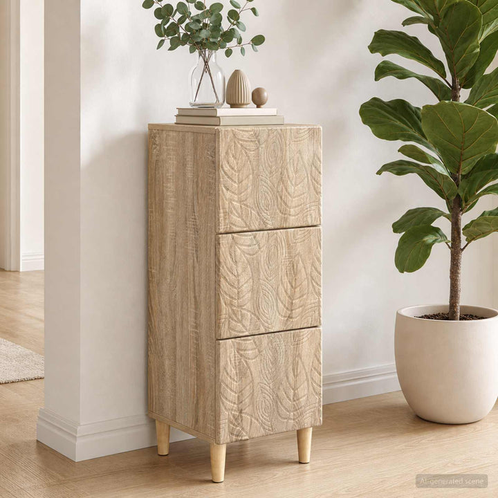 Skuffeskab Sonoma-eg 33 x 34,5 x 90 cm Konstrueret træ