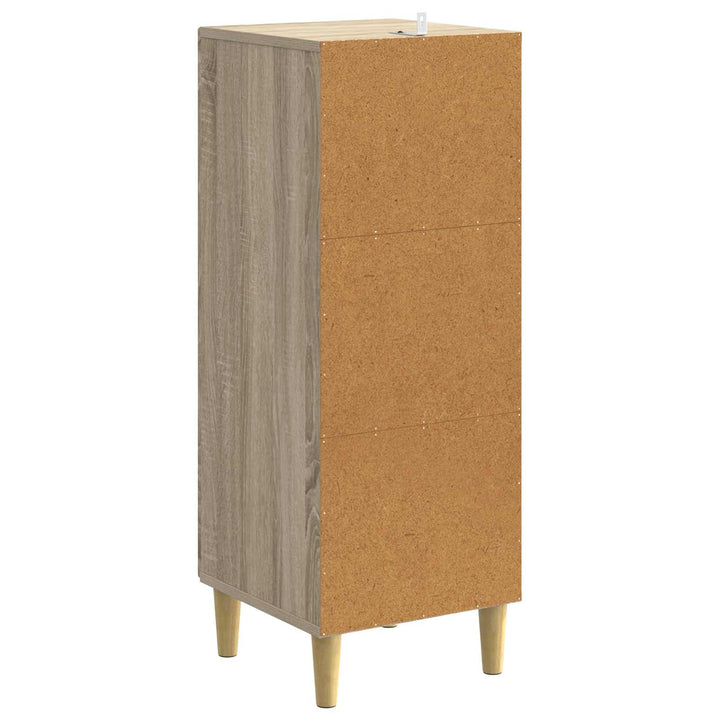 Skuffeskab Sonoma-eg 33 x 34,5 x 90 cm Konstrueret træ