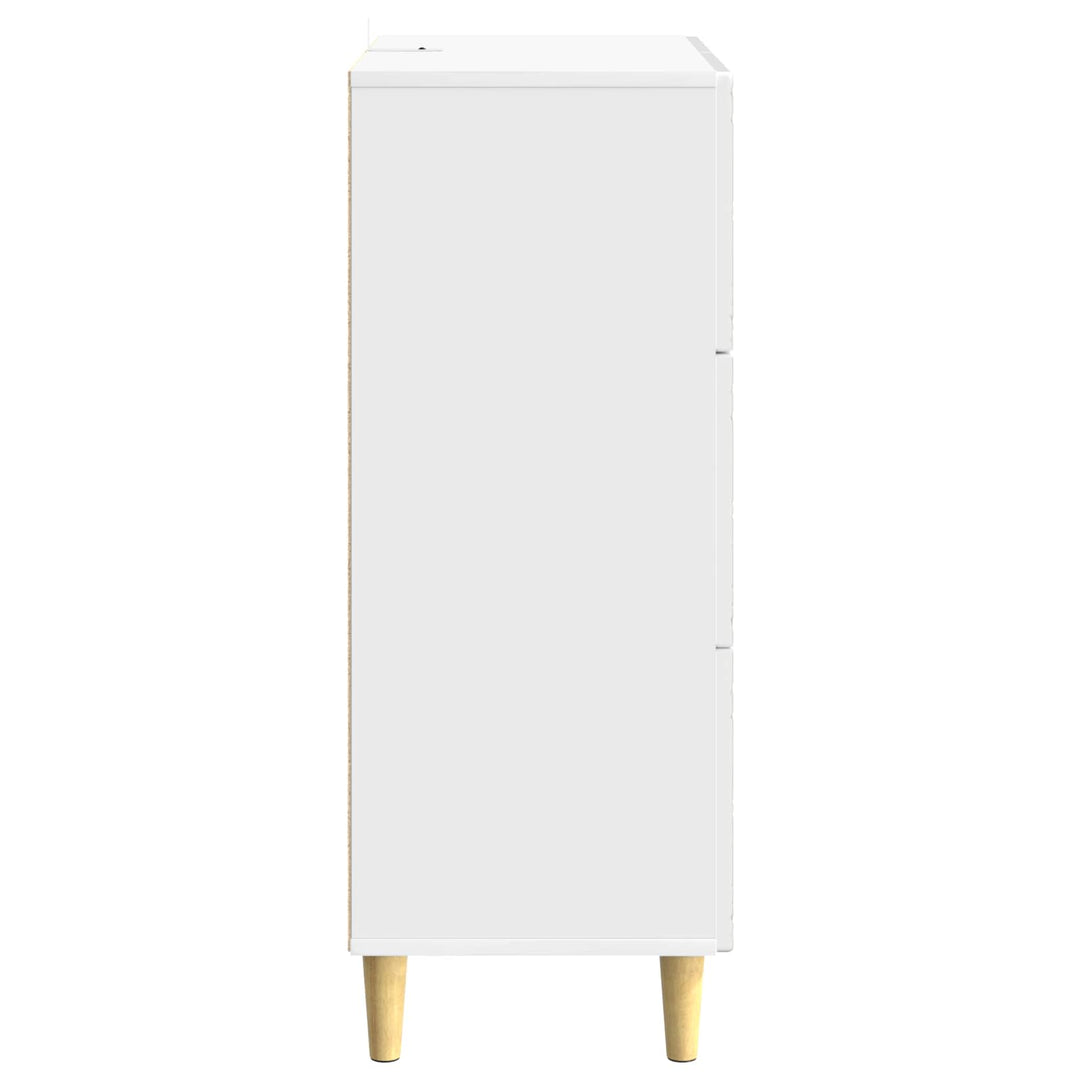 Skuffeskab Hvid højglans 33 x 34,5 x 90 cm Konstrueret træ