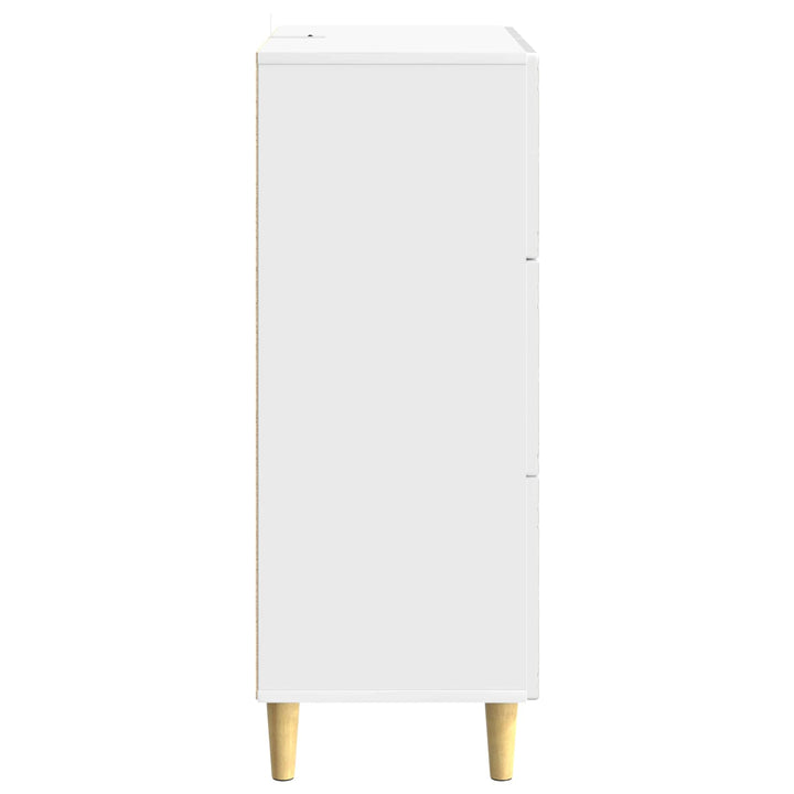 Skuffeskab Hvid højglans 33 x 34,5 x 90 cm Konstrueret træ