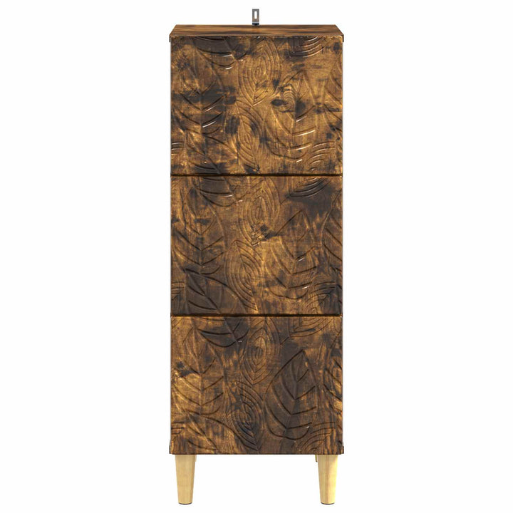 Skuffeskab Røget eg 33 x 34,5 x 90 cm Konstrueret træ
