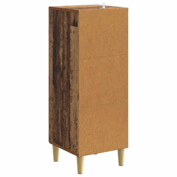 Skuffeskab Gammelt træ 33 x 34,5 x 90 cm Konstrueret træ
