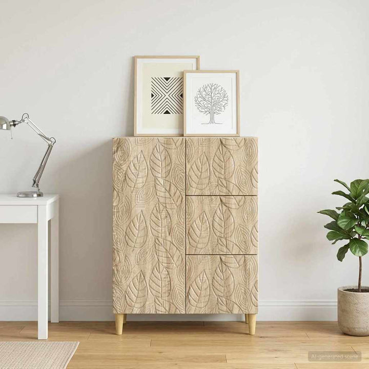 Sideboard Sonoma-eg 66 x 34,5 x 90 cm Konstrueret træ