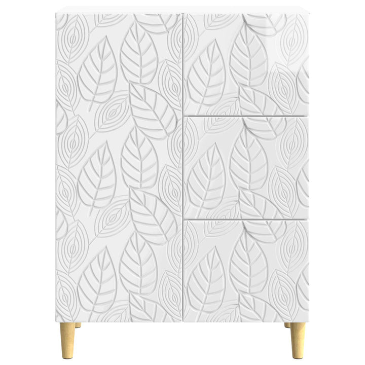 Sideboard Hvid højglans 66 x 34,5 x 90 cm Konstrueret træ