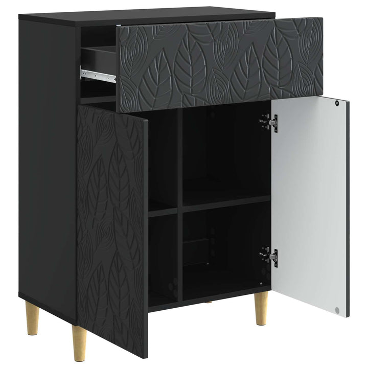 Sideboard Sort 66 x 34,5 x 90 cm Konstrueret træ
