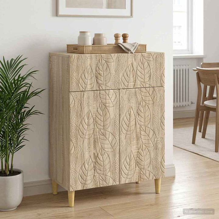 Sideboard Sonoma-eg 66 x 34,5 x 90 cm Konstrueret træ