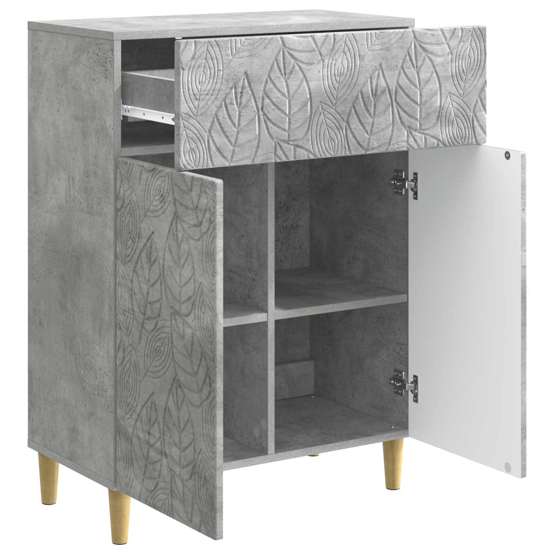Sideboard Betongrå 66 x 34,5 x 90 cm Konstrueret træ