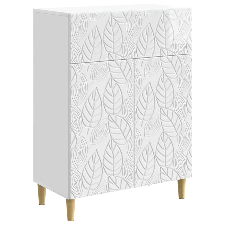 Sideboard Hvid højglans 66 x 34,5 x 90 cm Konstrueret træ
