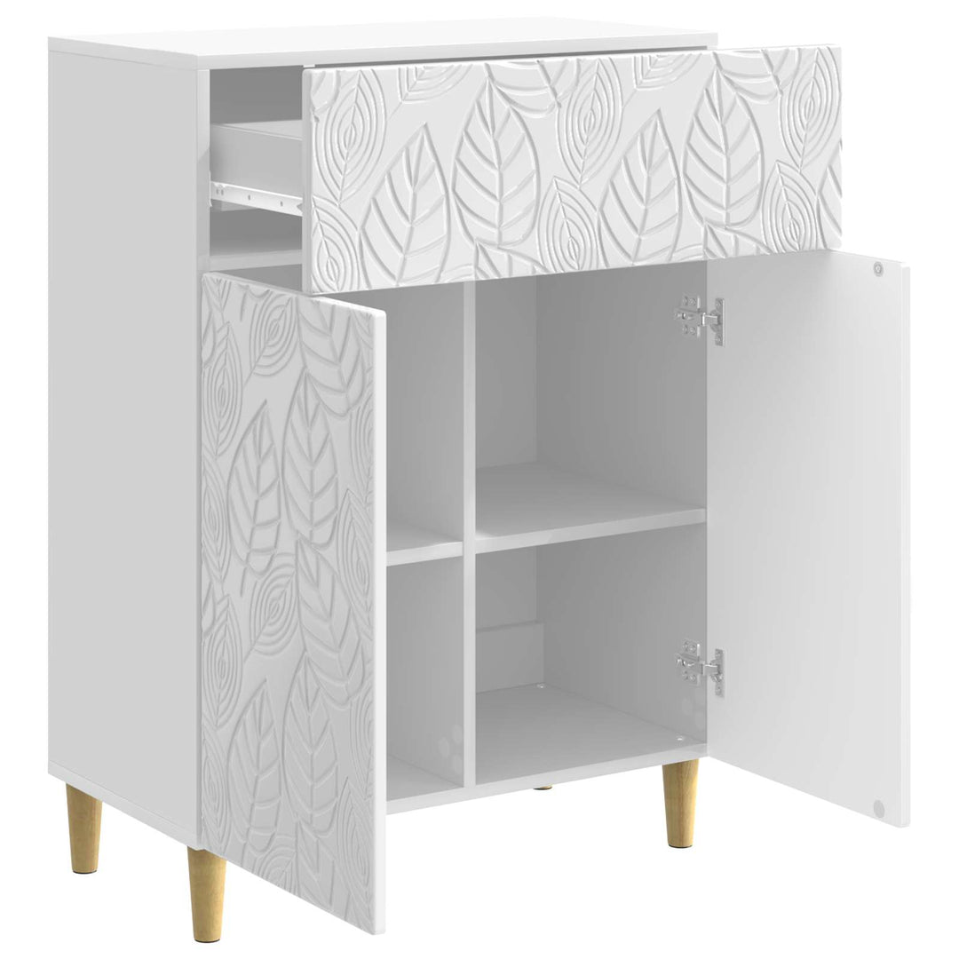 Sideboard Hvid højglans 66 x 34,5 x 90 cm Konstrueret træ