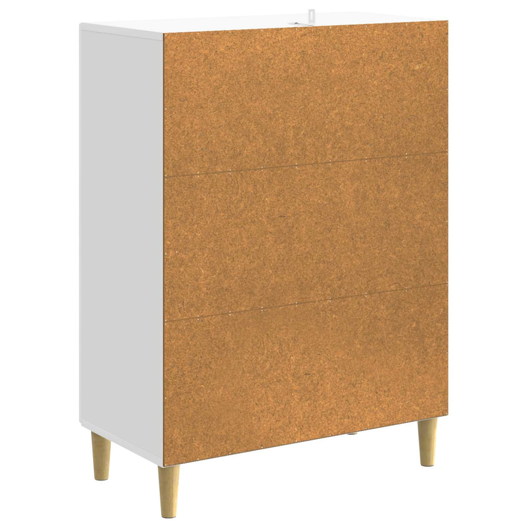 Sideboard Hvid højglans 66 x 34,5 x 90 cm Konstrueret træ