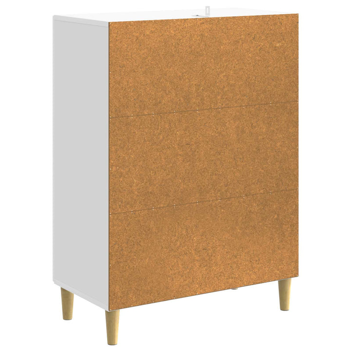 Sideboard Hvid højglans 66 x 34,5 x 90 cm Konstrueret træ