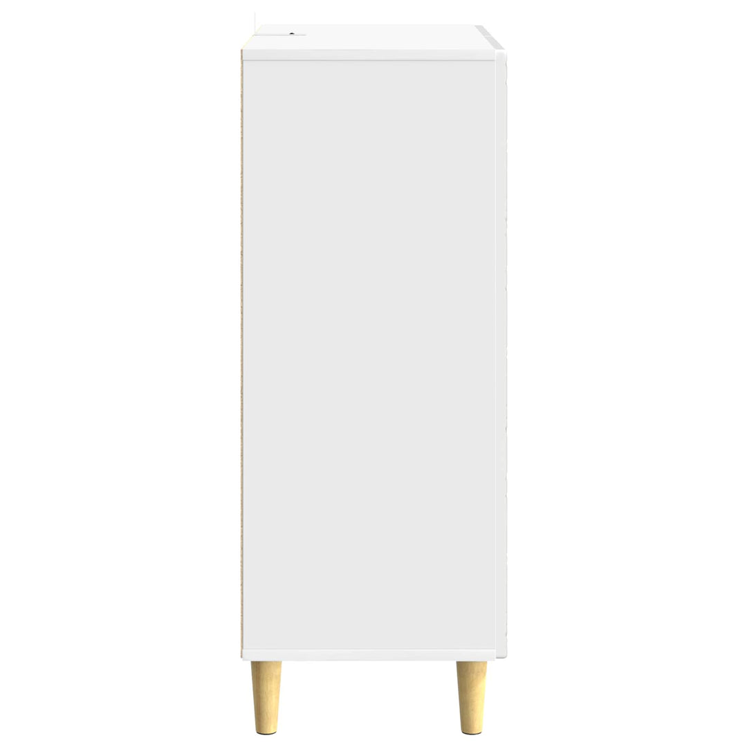 Sideboard Hvid højglans 66 x 34,5 x 90 cm Konstrueret træ