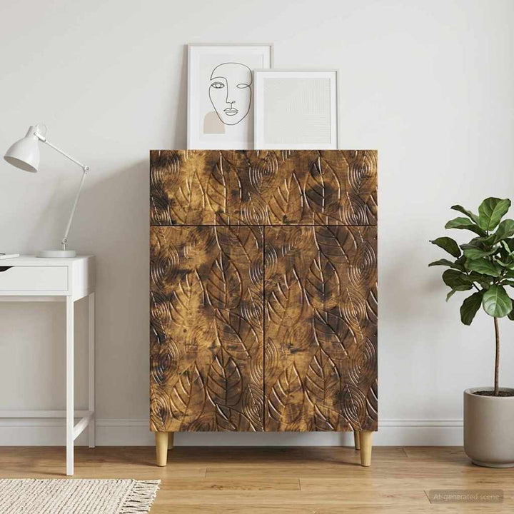 Sideboard Røget eg 66 x 34,5 x 90 cm Konstrueret træ