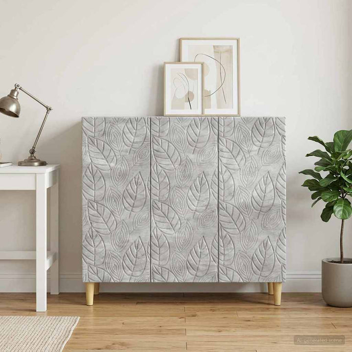 Sideboard Betongrå 89 x 34,5 x 80 cm Konstrueret træ