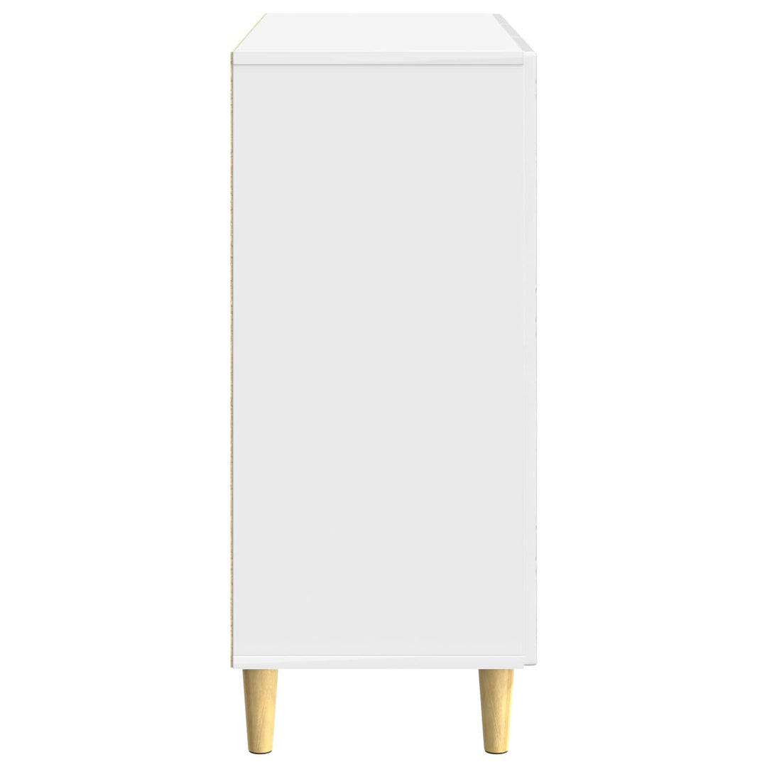 Sideboard Hvid højglans 89 x 34,5 x 80 cm Konstrueret træ