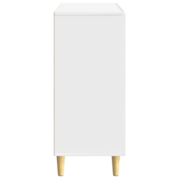 Sideboard Hvid højglans 89 x 34,5 x 80 cm Konstrueret træ